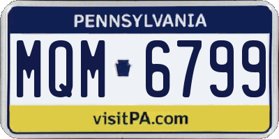 PA license plate MQM6799