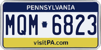 PA license plate MQM6823