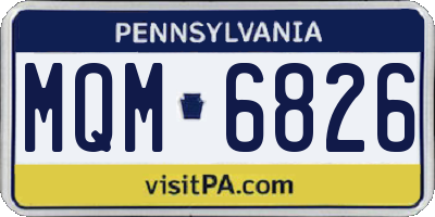 PA license plate MQM6826