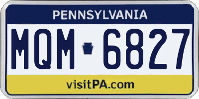 PA license plate MQM6827