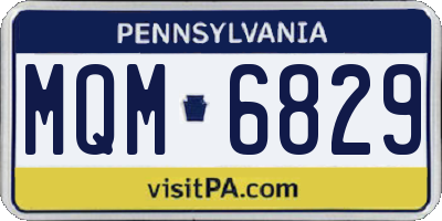 PA license plate MQM6829