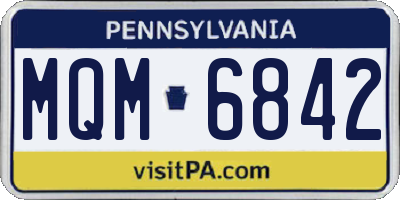 PA license plate MQM6842