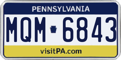 PA license plate MQM6843