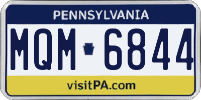 PA license plate MQM6844