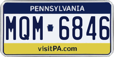 PA license plate MQM6846