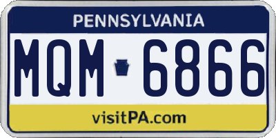 PA license plate MQM6866