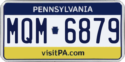 PA license plate MQM6879