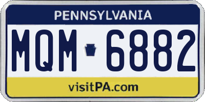 PA license plate MQM6882