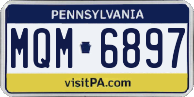 PA license plate MQM6897