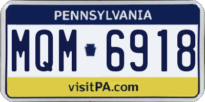 PA license plate MQM6918