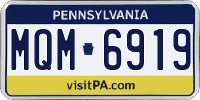 PA license plate MQM6919