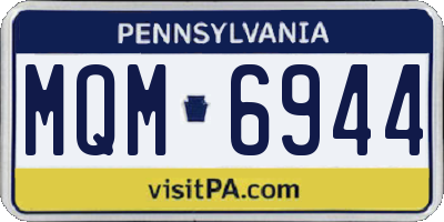 PA license plate MQM6944