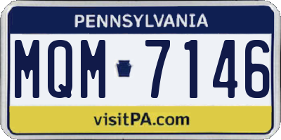 PA license plate MQM7146
