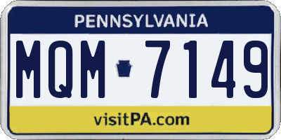 PA license plate MQM7149