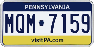 PA license plate MQM7159