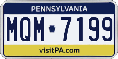 PA license plate MQM7199