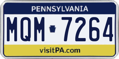 PA license plate MQM7264