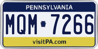 PA license plate MQM7266