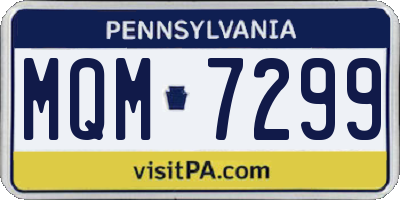 PA license plate MQM7299