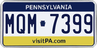 PA license plate MQM7399