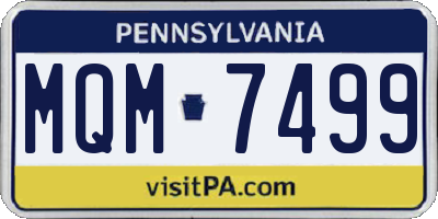 PA license plate MQM7499