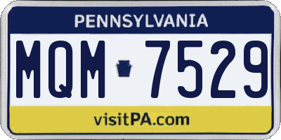 PA license plate MQM7529