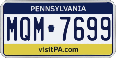 PA license plate MQM7699