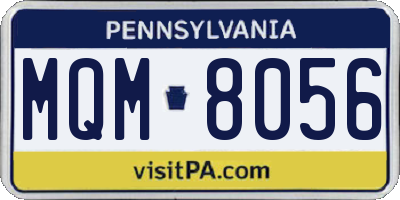 PA license plate MQM8056