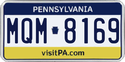 PA license plate MQM8169