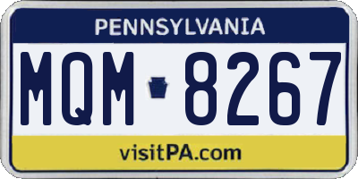 PA license plate MQM8267