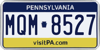 PA license plate MQM8527