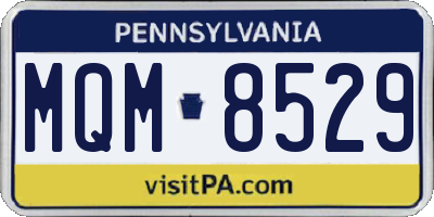 PA license plate MQM8529