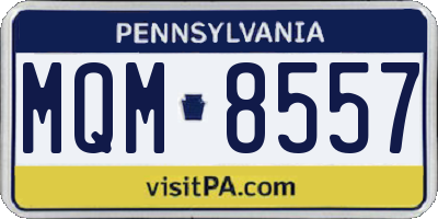 PA license plate MQM8557