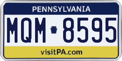 PA license plate MQM8595