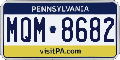 PA license plate MQM8682