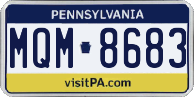 PA license plate MQM8683