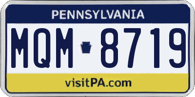 PA license plate MQM8719