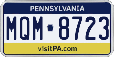 PA license plate MQM8723