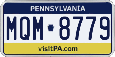 PA license plate MQM8779