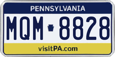 PA license plate MQM8828