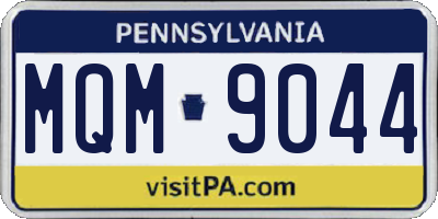 PA license plate MQM9044
