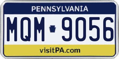 PA license plate MQM9056