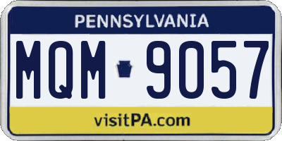PA license plate MQM9057