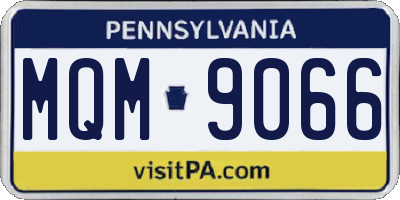 PA license plate MQM9066
