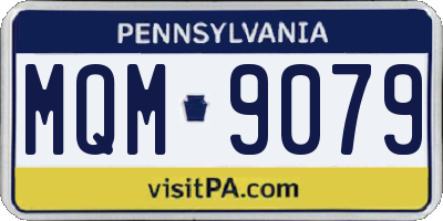PA license plate MQM9079