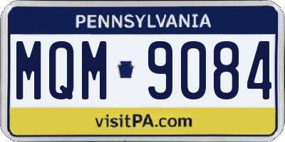 PA license plate MQM9084