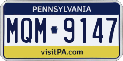 PA license plate MQM9147