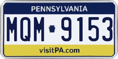 PA license plate MQM9153