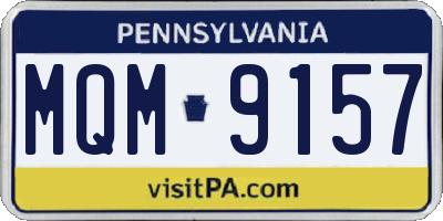 PA license plate MQM9157