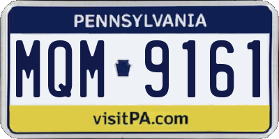PA license plate MQM9161